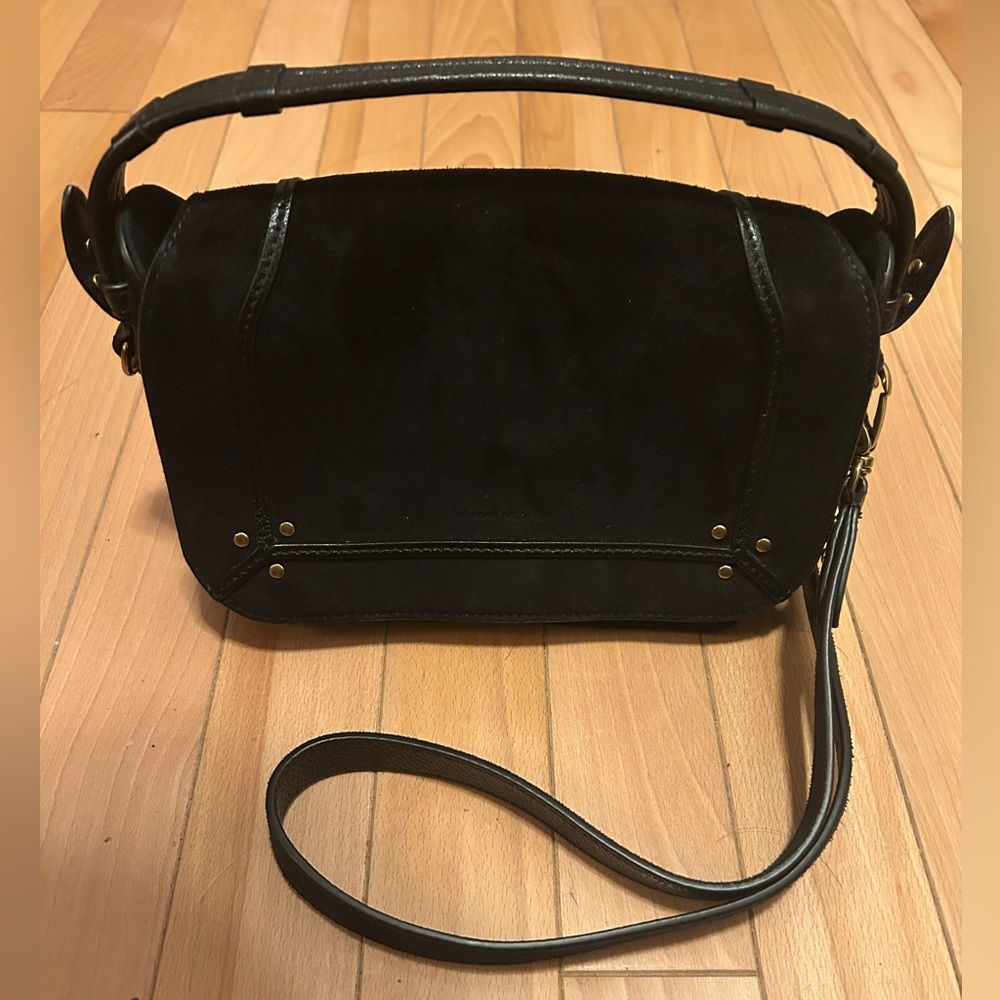 Jerome Dreyfuss Pepito Small Black Suede Crossbody Bag